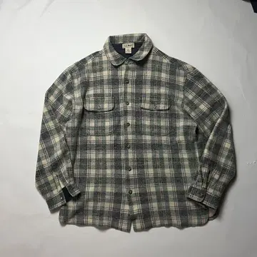 vintage 엘엘빈 뱀 플란넬 셔츠 그린 L