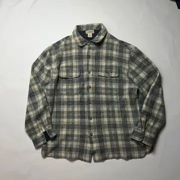 vintage 엘엘빈 뱀 플란넬 셔츠 그린 L