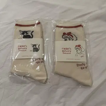 양말 지브리 마녀 배달부 키키 키키 지지 2켤레 세트