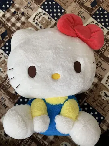 헬로키티 봉제 인형 빨간색 리본 포함