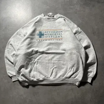 Henes 90s 프린트 로고 GREY'S ANATOMY 맨투맨