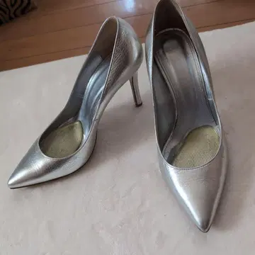 피피 시크 실버 스틸레토 하이힐 힐 9cm