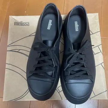 멜리사 melissa 블랙 24cm 레인 스니커즈 통굽 38