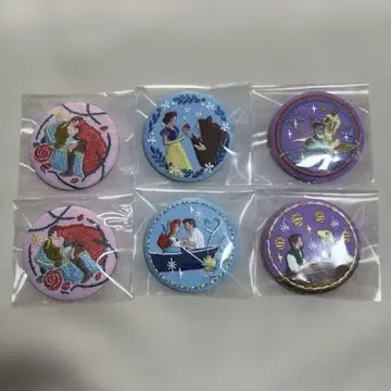 디즈니 자수 캔뱃지 6개 세트