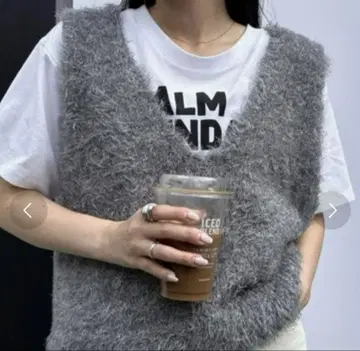 CIAOPANIC TYPY 믹스 페더 얀 크롭 기장 베스트