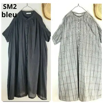 Samansa Mos2 인도 면 셔츠 원피스 2종 세트
