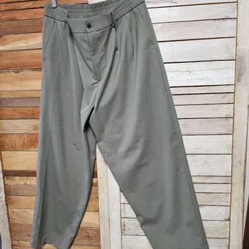 ZARA 릴랙스 와이드 팬츠 남성용 허리밴딩 레이온 혼방 XL 루즈