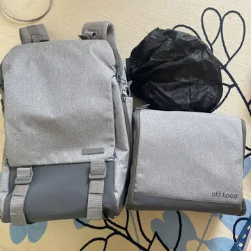 그레이 나일론 백팩 수납 봉투 포함