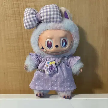 토끼 후드 봉제 인형 의류 보라색