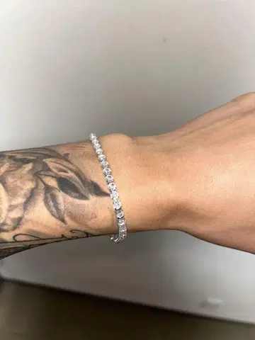 AVALANCHE 팔찌 테니스 체인 남성용 18cm