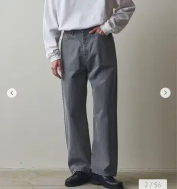 steven alan 13.5oz 데님 배기 테이퍼드 팬츠
