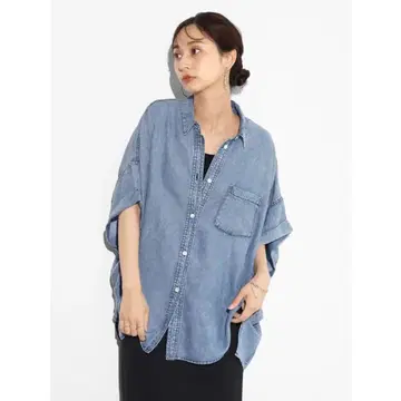 [ 새상품급 ] SCOTCLUB 라이트 데님 와이드 셔츠