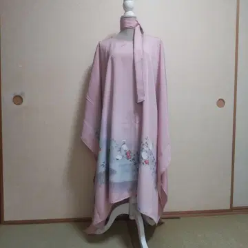 순수 실크 작가 작품 호몬기 기모노 리메이크 롱 드레스 세미 오더