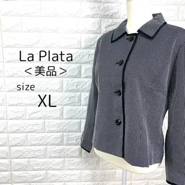La Plata 하운드투스 패턴 버튼 다운 칼라 자켓