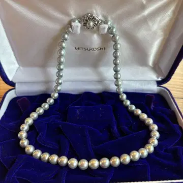 블루 그레이 펄 진주 목걸이