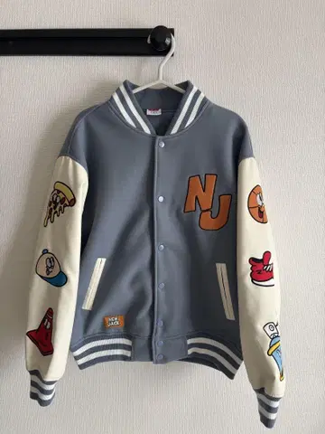 NEW JACK CREW 바시티 자켓 그레이