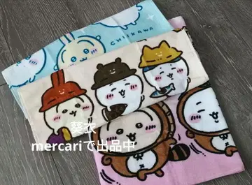 치이카와 [너구리잖아] 페이스 타월 1개 핸드 타월 2종 세트