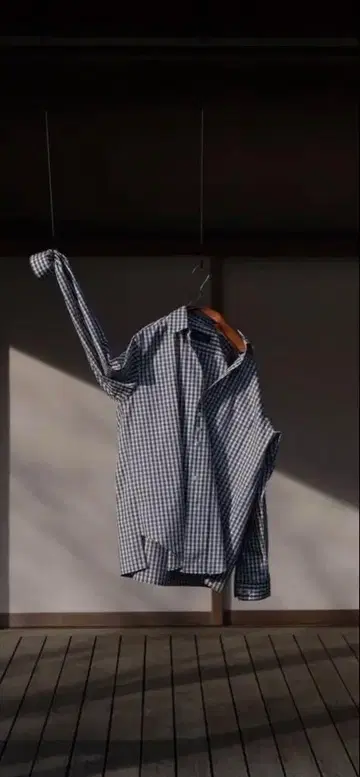 ENSOU. / GINGHAM CHILDISH SHIRT - Grey