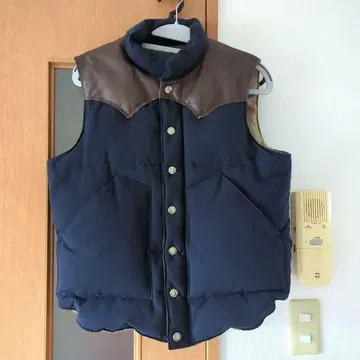 SUGAR CANE 다운 베스트 가죽 요크 SC12340 네이비