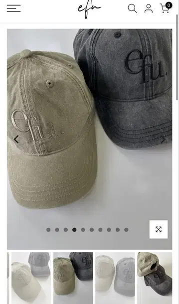 [ 새상품 ] efu VINTAGE EMBROIDERED LOGO CAP