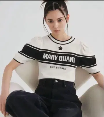MARY QUANT x LILY BROWN 니트 풀오버 반팔