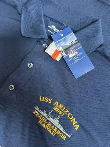 USS ARIZONA 피케 셔츠 네이비