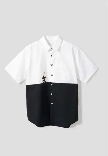 루즈핏 반팔 셔츠 화이트/블랙