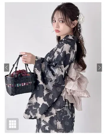 3세트 2Way 오간자 꽃무늬 세퍼레이트 유카타