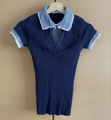 ZARA 자라 피터팬 칼라 리브 니트 T셔츠 S 사이즈