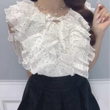 evelyn 프릴 도트 BS 상의