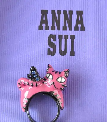 안나수이 얼룩 고양이 나비 반지