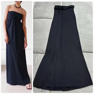 JILSANDER 질 샌더 캐시미어&실크 베어탑 롱 원피스