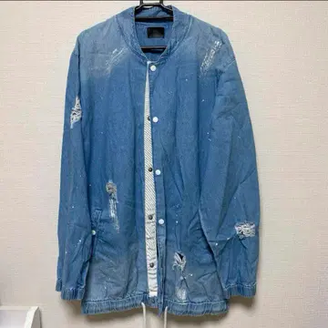 DANKE SCHON 데님 자켓 데미지 아우터