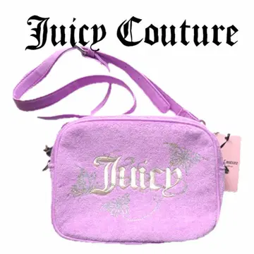 Juicy Couture 파일 원단 버터플라이 자수 로고 숄더백