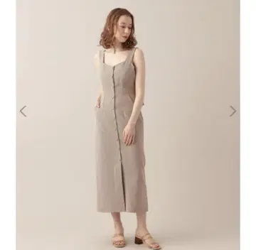 새상품급 me&me couture 백 레이스업 체크 원피스
