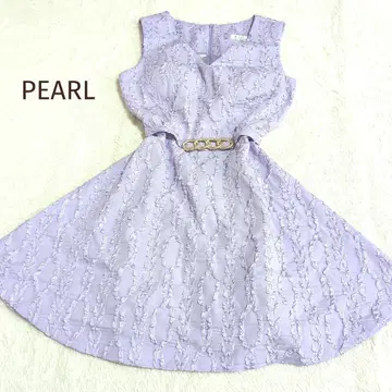 227 PEARL 빈티지 페플럼 총 자수 드레스 금 체인