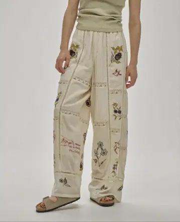 todayful Embroidery Patchwork Trousers
