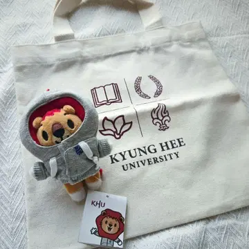 [ 공식 레어 ] 한국 경희대학교 마스코트 봉제 인형 & 토트백 세트