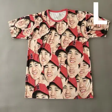 오타니 쇼헤이 엔젤스 얼굴 투성이 T셔츠 Ohtani L