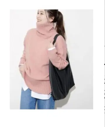 저널 스탠다드 울 캐시미어 홀 가먼트 터틀 핑크