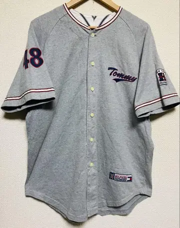 90s TOMMY HILFIGER 베이스볼 유니폼풍 셔츠
