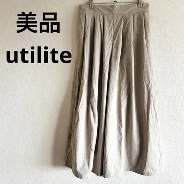 utilite 유틸리티 맥시 길이 턱 팬츠 라이트 베이지 와이드 팬츠