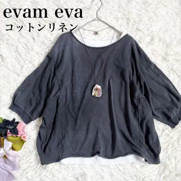 [새상품급] evam eva 에붐에바 코튼 린넨 얇은 소재 풀오버 상의
