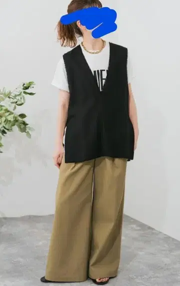 스픽 앤 스팬 린넨 블렌드 트위드 베스트*블랙 spick & span