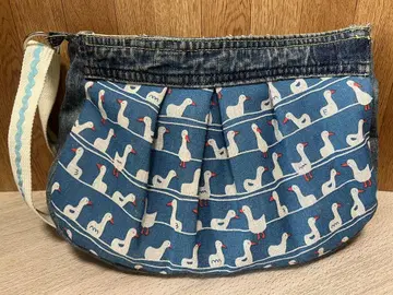 핸드메이드 북유럽 스타일 거위 패턴 턱 입술 숄더백