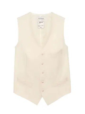 MADISONBLUE SLIM FIT VEST PEARL