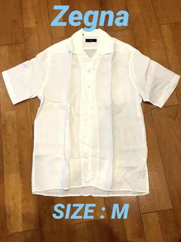 Z ZEGNA 오픈 카라 반팔 셔츠 M 제냐