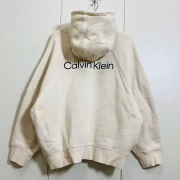 Calvin Klein 백 로고 오버 사이즈 플리스 후디