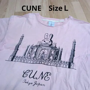 cune 큔 셔츠 L 핑크 토끼 CUNE BEAMS APE