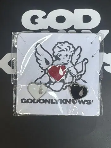 god only knows angel HEART PIN BADGE SET